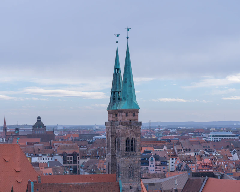 A view of a city from a high point of view